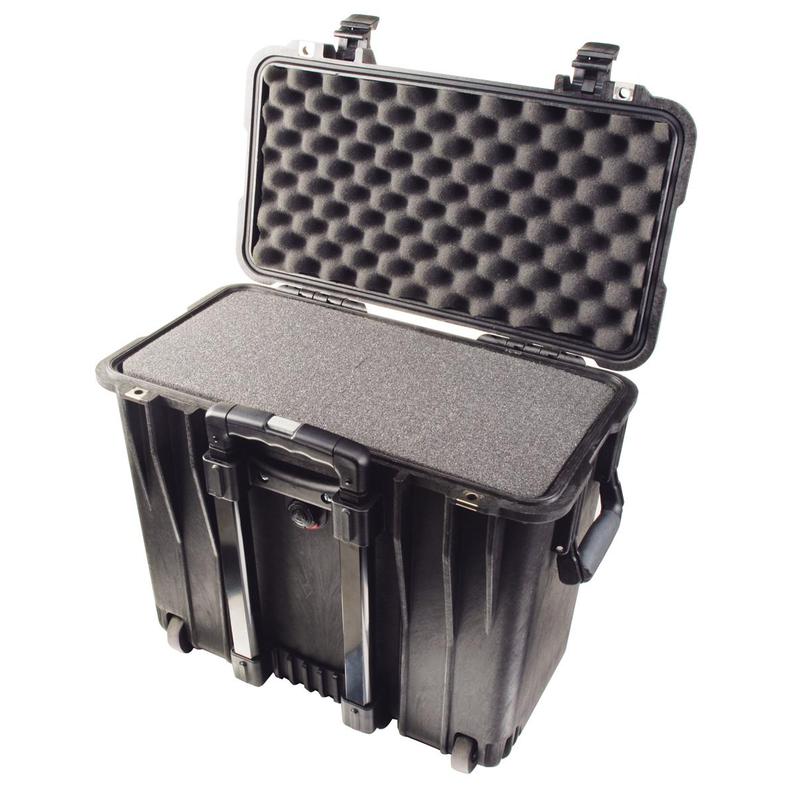 PELI Valise M1440 noire sur roulettes, avec cubes en mousse