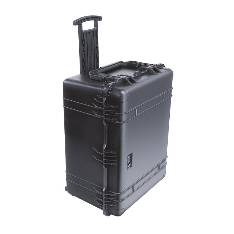 PELI Valise M1630 noire sur roulettes, avec cubes en mousse