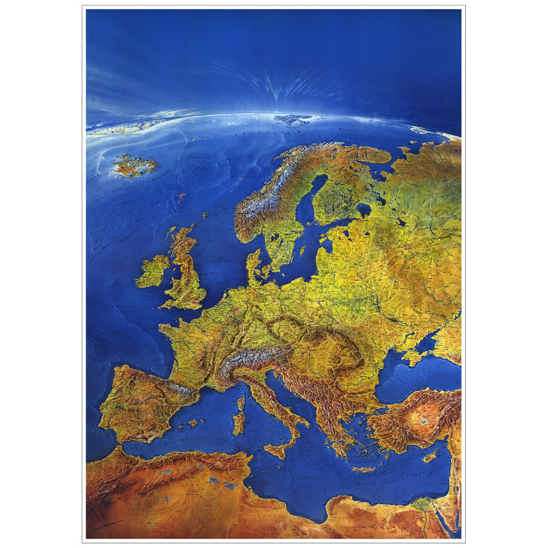 Bacher Verlag Carte des continents Europe MAIR Panorama