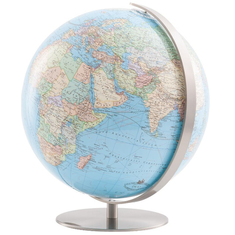 Globe Columbus Duo 34 cm Verre de cristal OID Acier inoxydable mat
