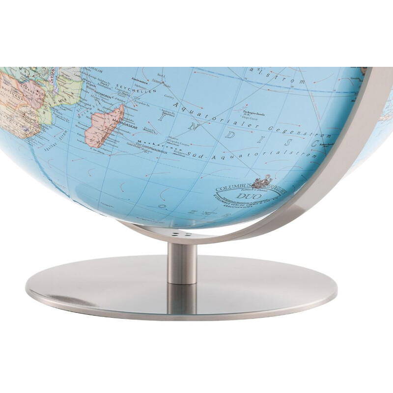 Globe Columbus Duo 34 cm Verre de cristal OID Acier inoxydable mat