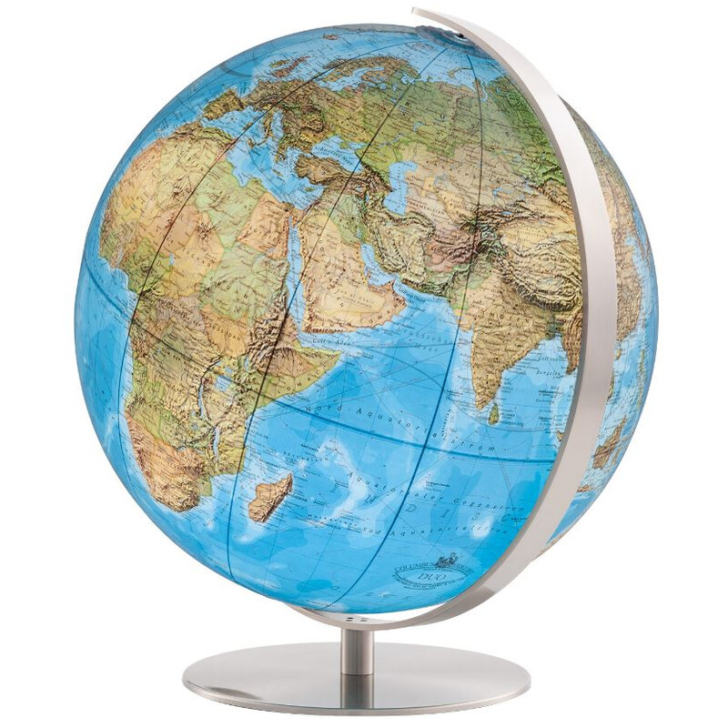 Globe Columbus Duo 34 cm Verre de cristal OID Acier inoxydable mat