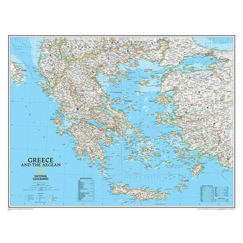 National Geographic Carte de la Grèce