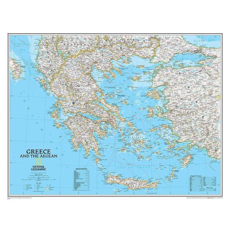 National Geographic Carte de la Grèce