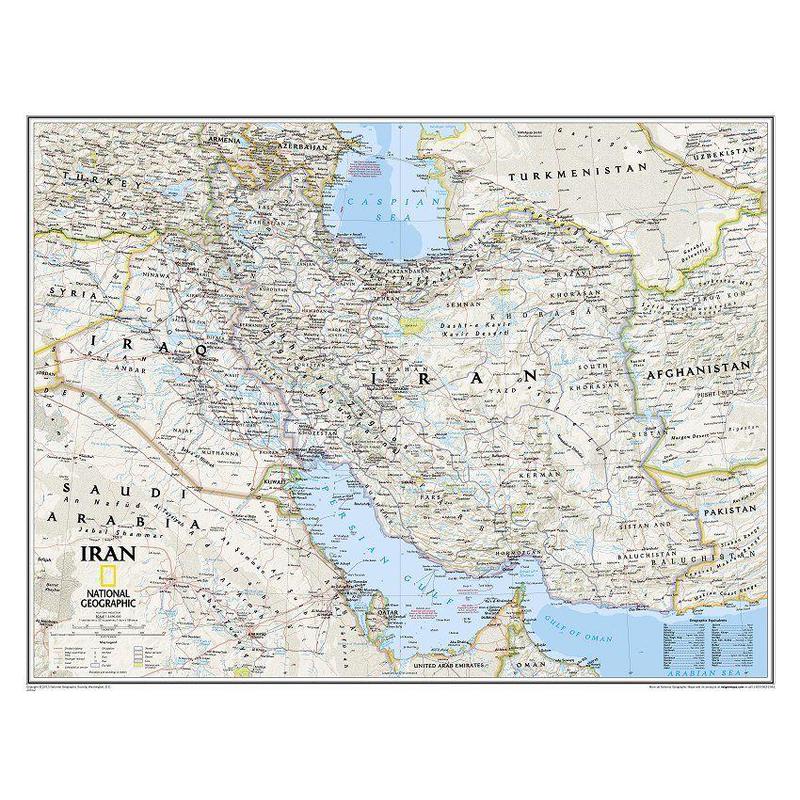 National Geographic Landkarte Iran