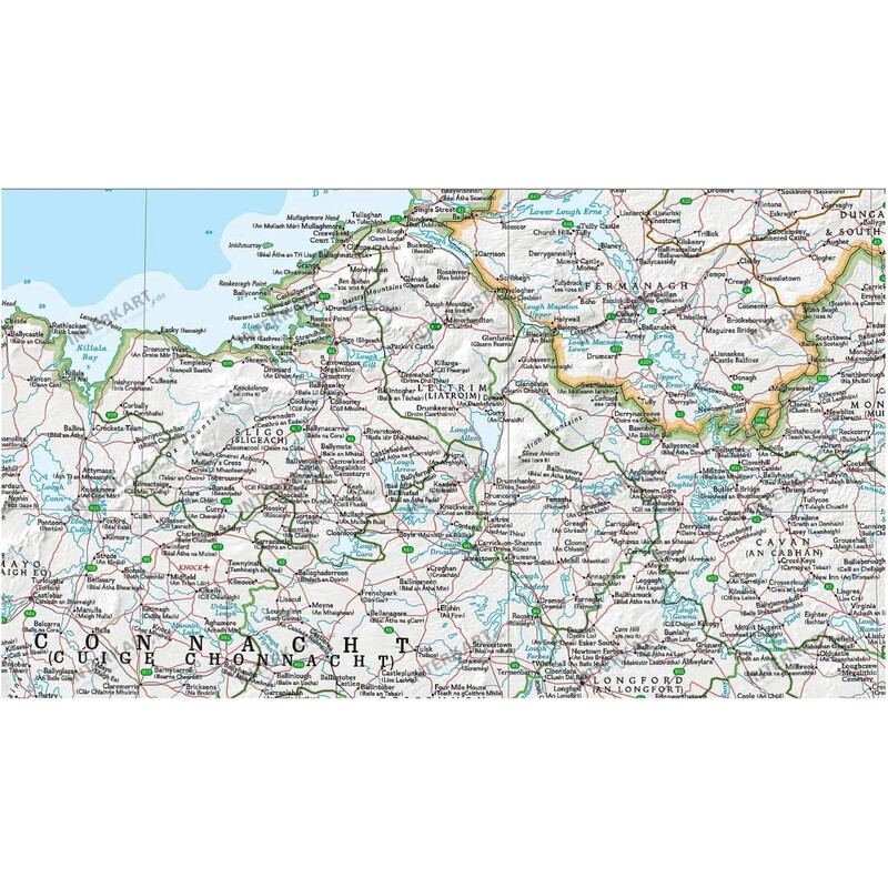Carte géographique National Geographic Irlande (76 x 91 cm)