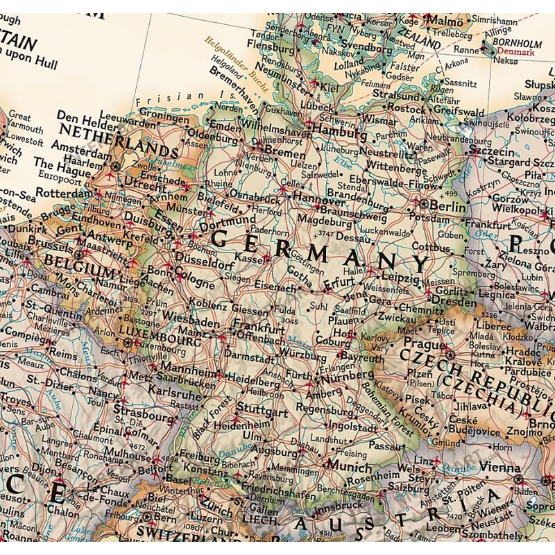 National Geographic Carte antique d'Europe en 3 parties
