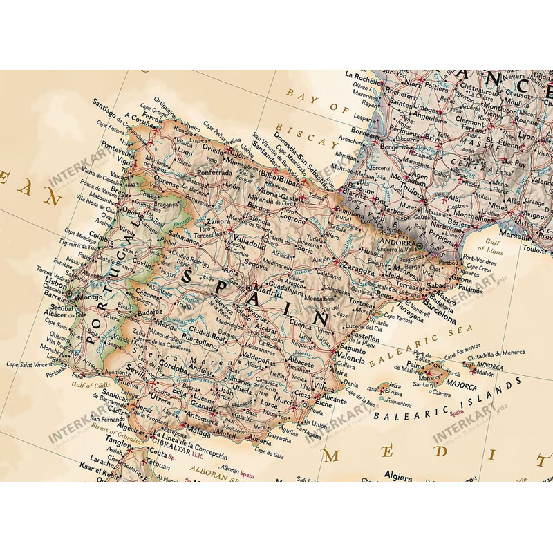 National Geographic Carte antique d'Europe en 3 parties