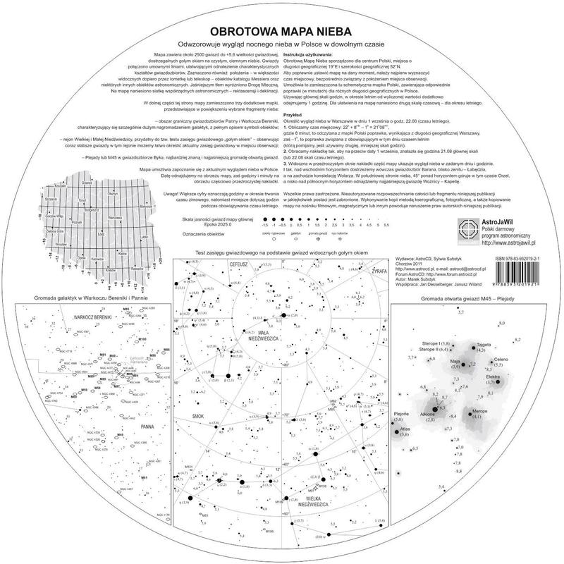 Carte du ciel AstroCD Obrotowa mapa nieba