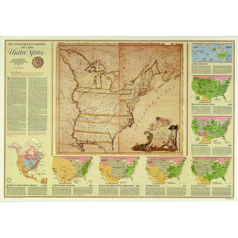 Carte géographique National Geographic Les USA/développement de secteur
