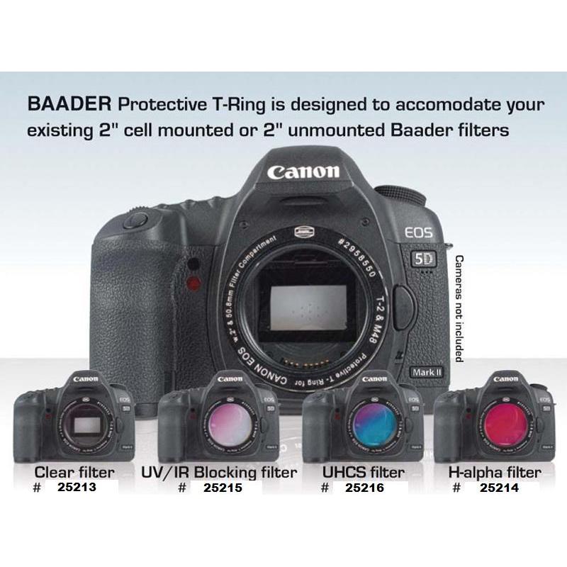 Adaptateur appareil-photo Baader Bague T Protective pour réflex numérique CANON, avec filtre UHC-S pour nébuleuses intégré, 50,4 mm
