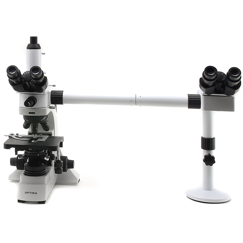 Microscope Optika B-500Ti-2, double tête et pont de discussion, trinocular, LED