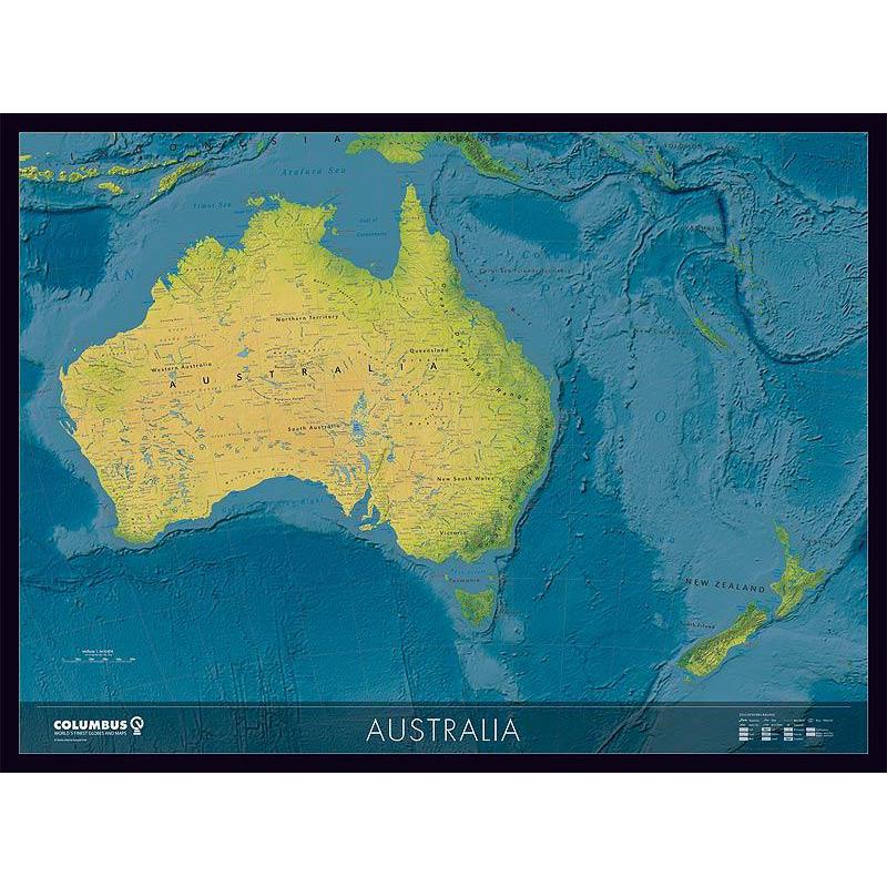 Columbus Kontinentkarte Australien