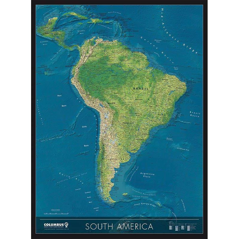 Columbus Carte de continent Amérique du Sud