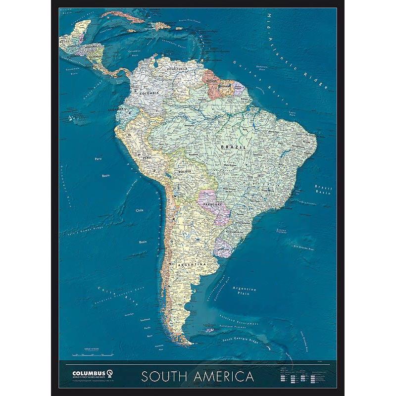 Columbus Carte de continent Amérique du Sud