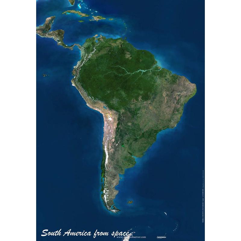 Carte des continents Planet Observer Planète Observer Amérique du Sud