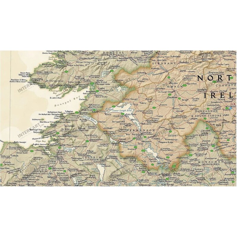 Carte géographique National Geographic Irlande (76 x 91 cm)
