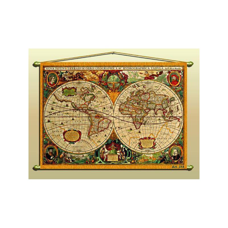 Mappemonde Zoffoli living Antiquité carte (reproduction) No 318/2