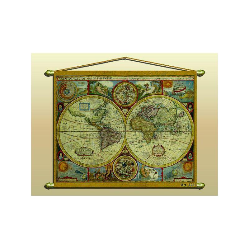 Mappemonde Zoffoli living Antiquité carte (reproduction) No 323/2