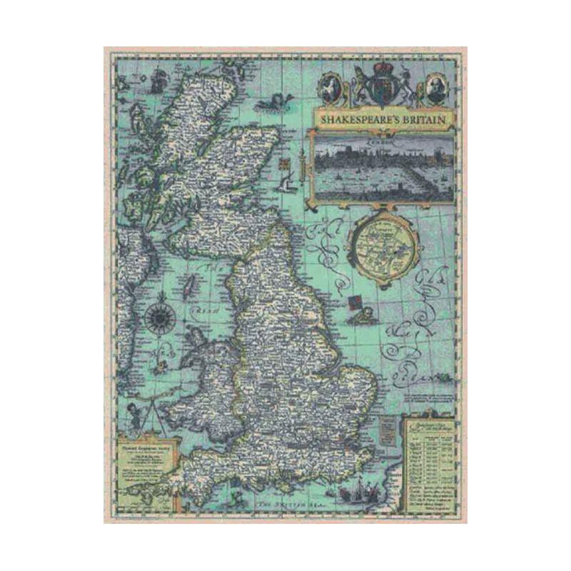 Carte géographique National Geographic Shakespeare´s Britannien