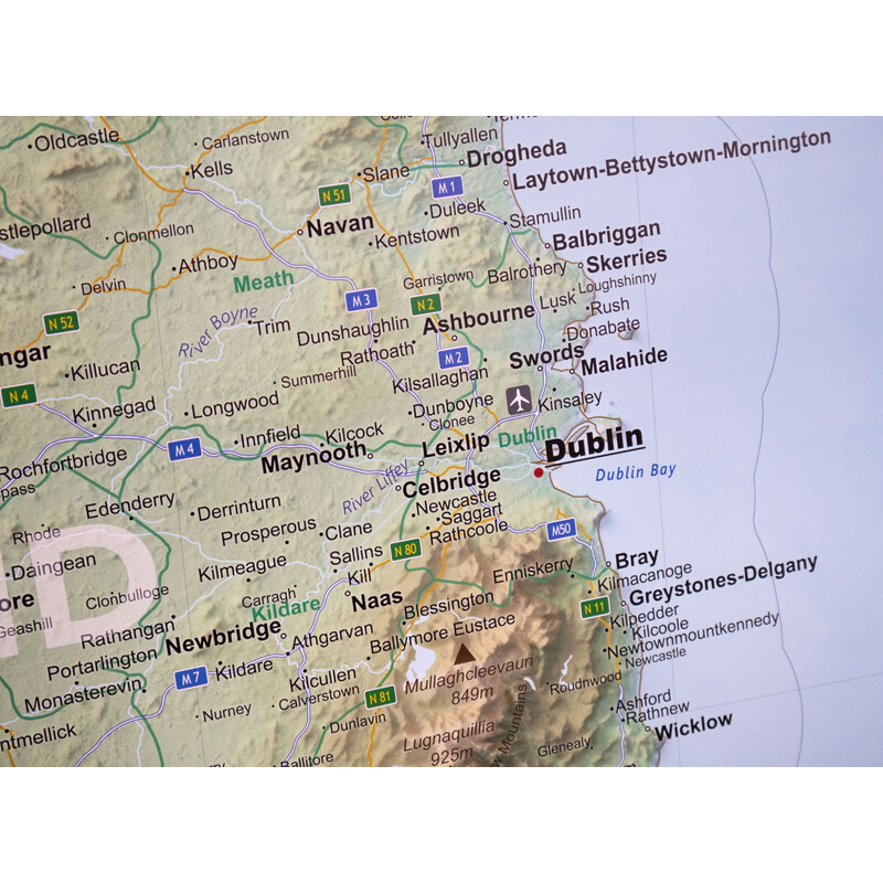 GeoMetro Landkarte Irland (90 x 90 cm)