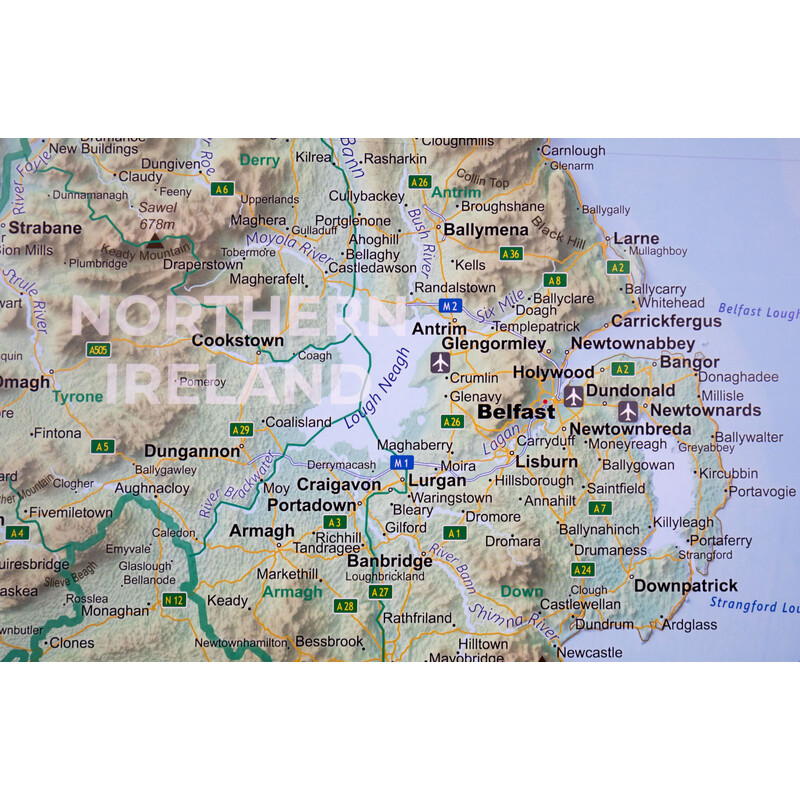GeoMetro Landkarte Irland (90 x 90 cm)