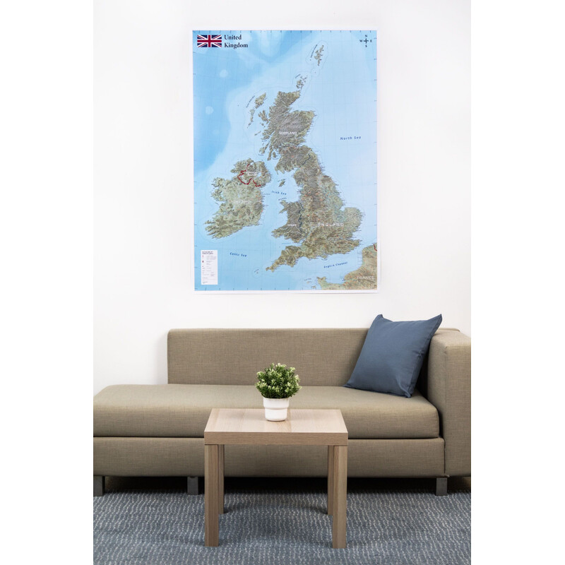 Carte géographique GeoMetro United Kingdom (100 x 140 cm)