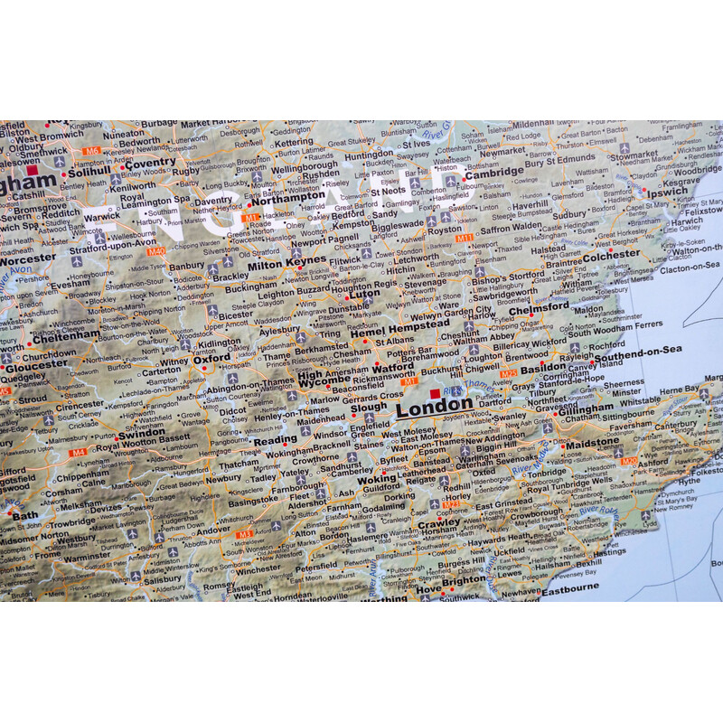 Carte géographique GeoMetro United Kingdom (100 x 140 cm)