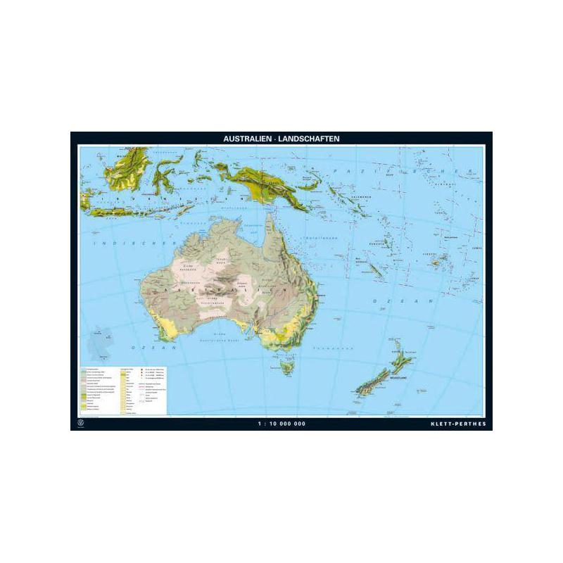 Carte des continents Klett-Perthes Verlag Paysages d'Australie