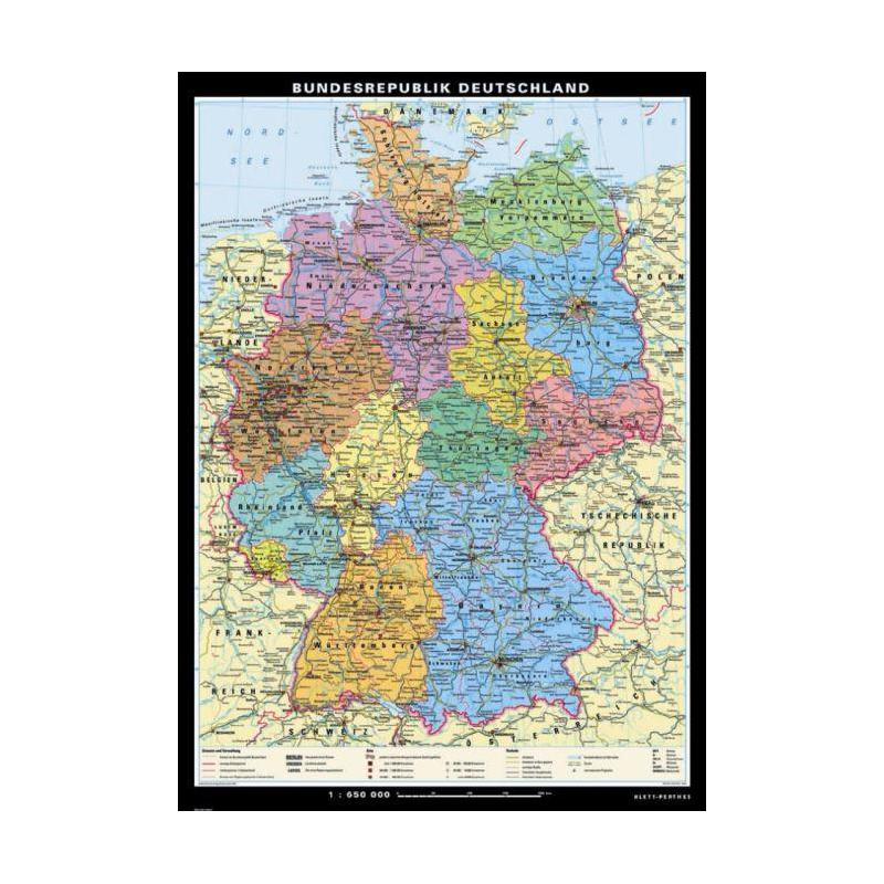 Carte géographique Klett-Perthes Verlag Allemagne politique, grand format