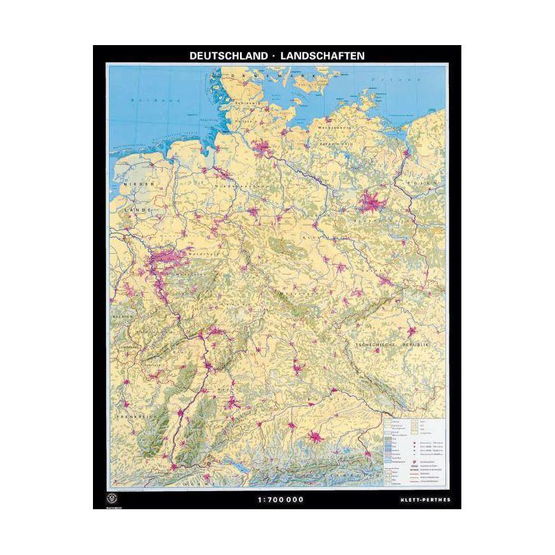 Carte géographique Klett-Perthes Verlag Paysages d'Allemagne