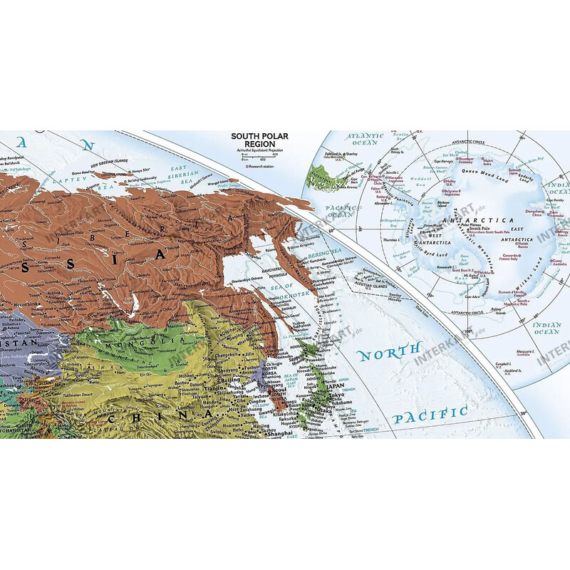 Mappemonde National Geographic Carte mondiale décorative politiquement grandement