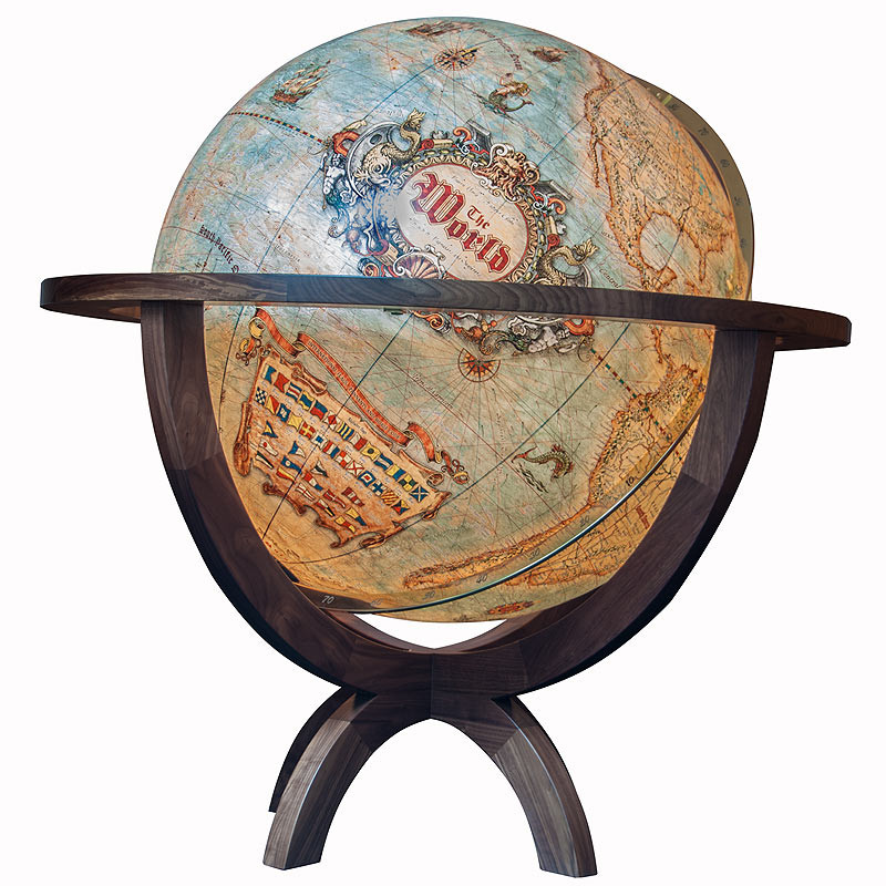 Globe sur pied Columbus Imperial Vintage 100cm (English)