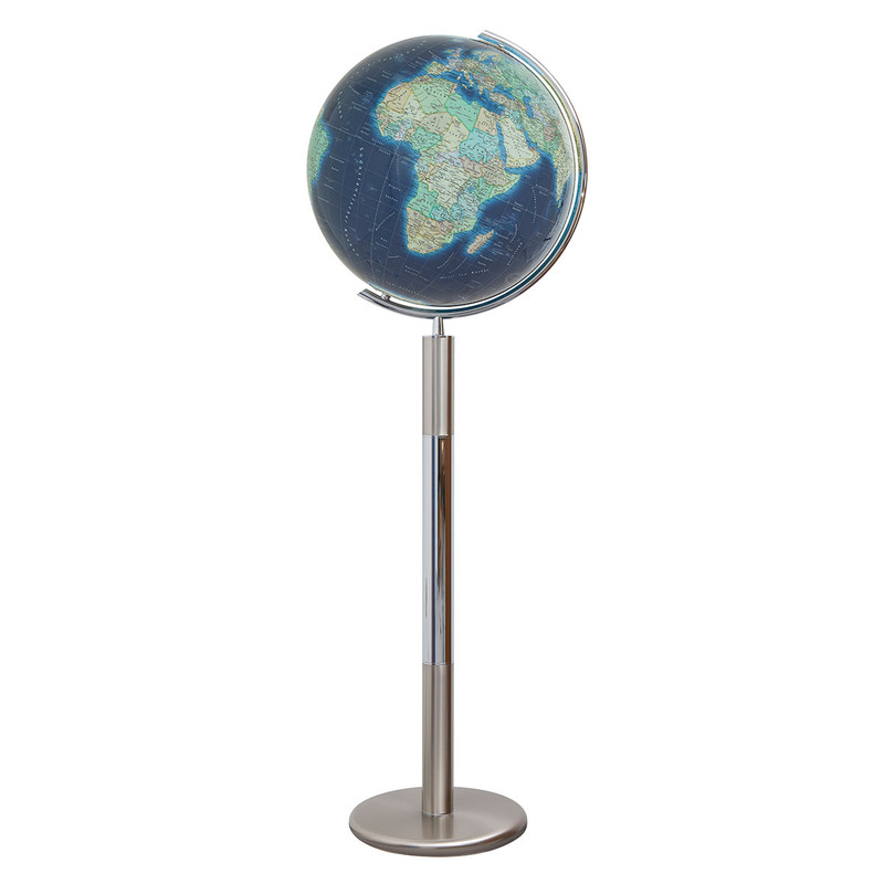 Columbus Globe terrestre Duo Azzurro sur socle T244089, compatible avec stylo Ting