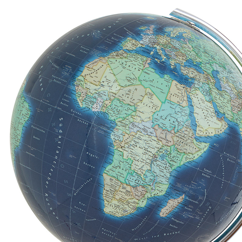 Columbus Globe terrestre Duo Azzurro sur socle T244089, compatible avec stylo Ting