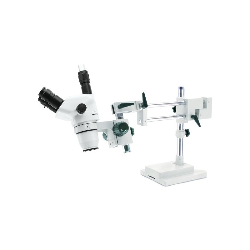 Optika Zoom-Stereomikroskop SZN-10, trinokular,  7x-45x, überhängend