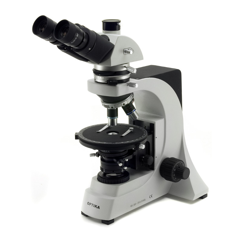 Optika Microscope trinoculaire B-500POL avec tête ERGO pour lumière polarisée et illuminateur X-LED