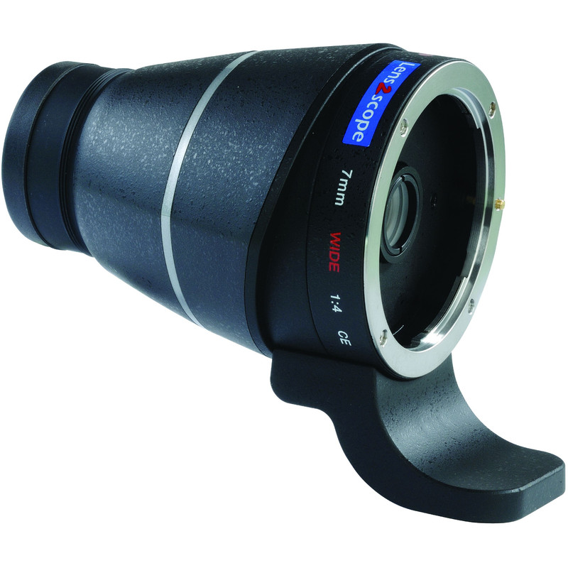 Lens2scope Oculaire renvoi non coudé grand champ 7mm Wide, pour Pentax K, noir