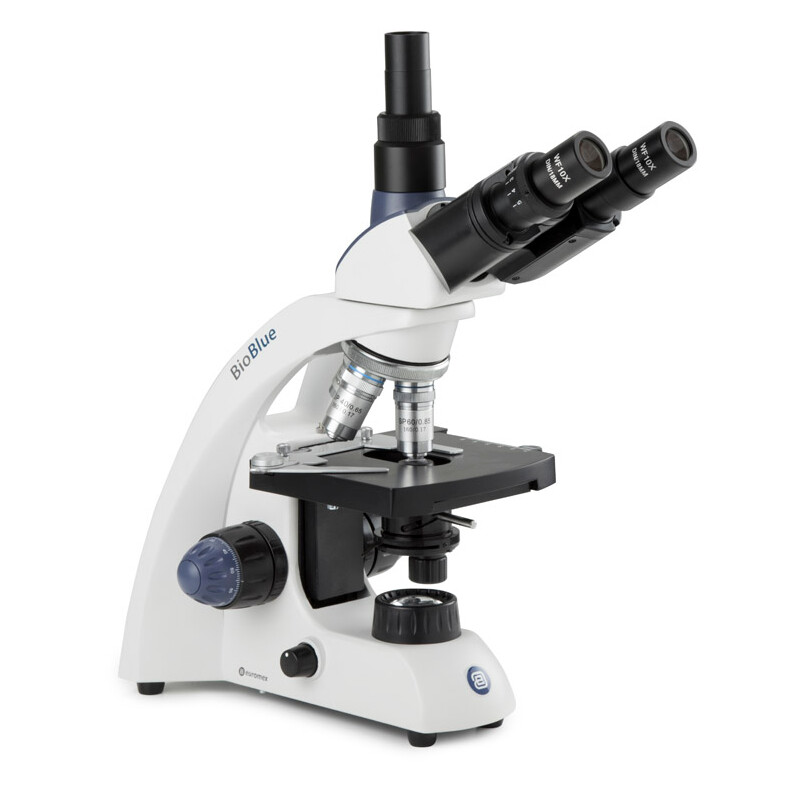 Microscope Euromex BioBlue, BB.4243, trino, DIN, semiplan, 40x-600x, 10x/18, NeoLED, 1W