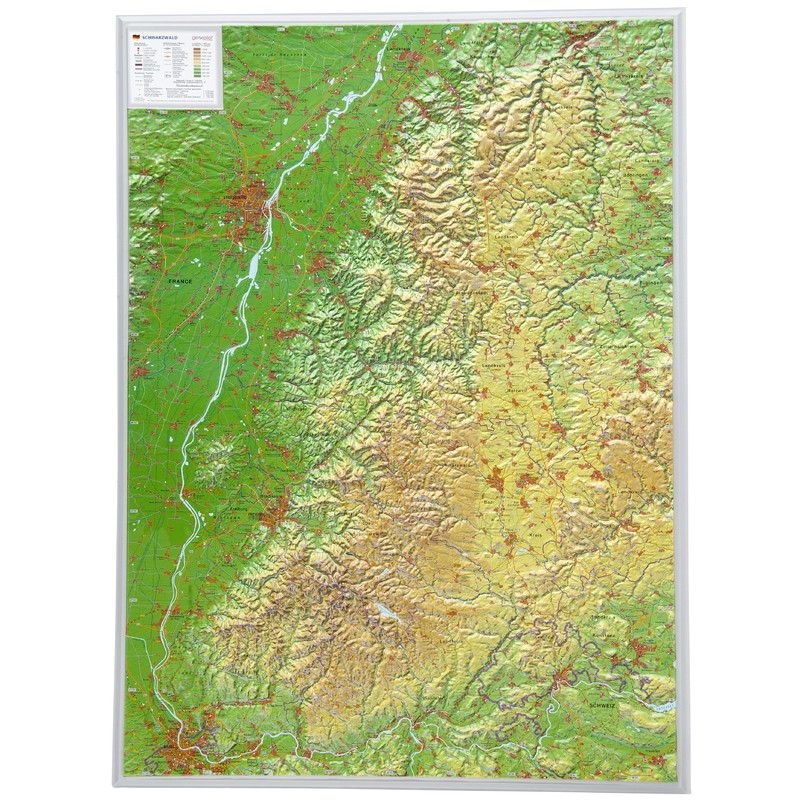 Carte régionale Georelief Forêt Noire