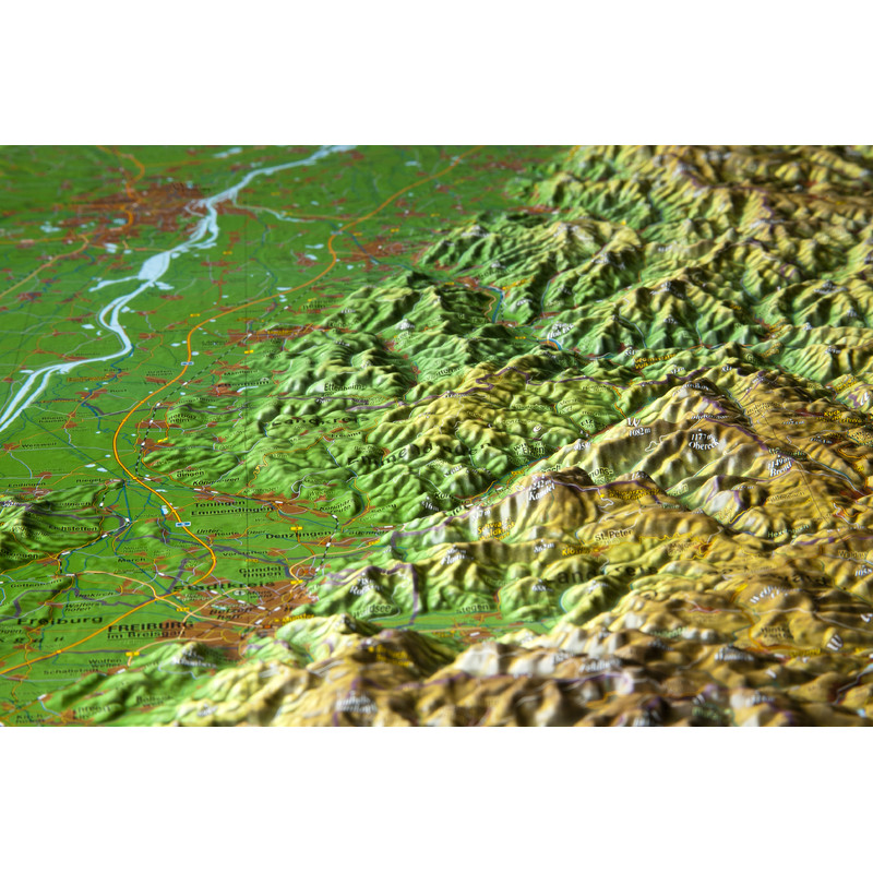 Georelief Regional-Karte Schwarzwald