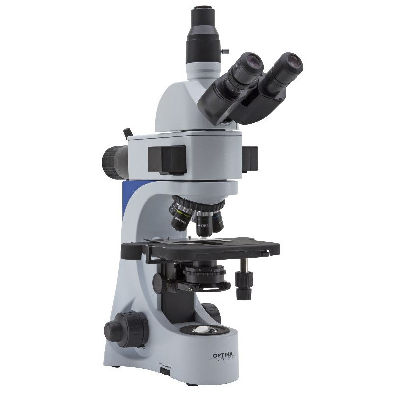 Optika Microscope en fluorescence trinoculaire B-383LD2, LED, filtre B & G