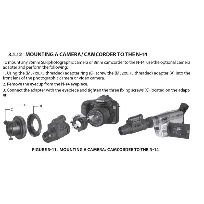 Armasight Kamera-Adapter #47 (Sirius, Avenger, Spark)