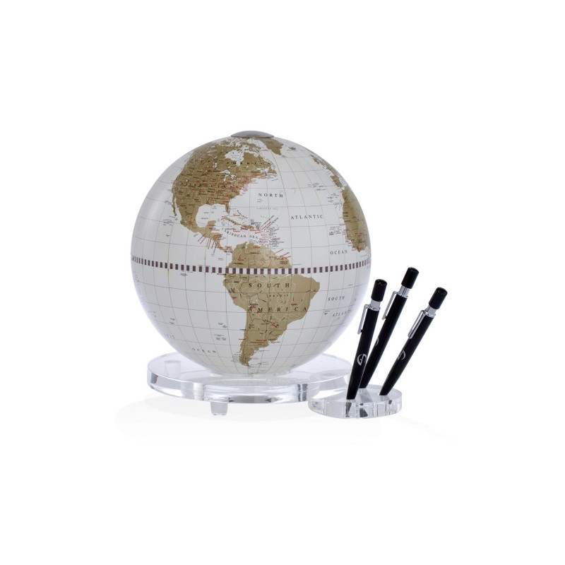 Zoffoli living Zoffoli globe de table Balance blanc/ or avec porte-plume
