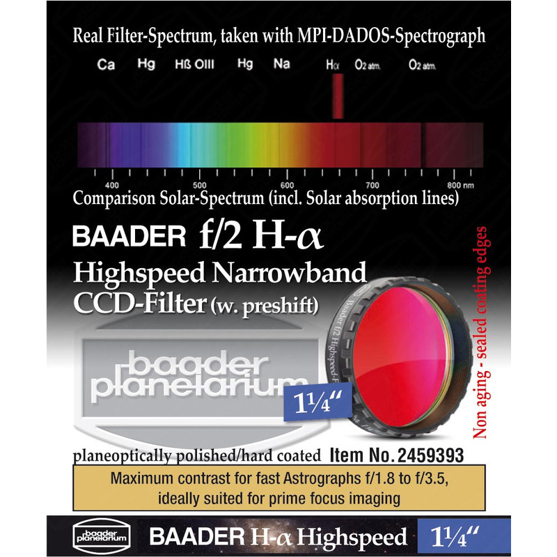 Filtre Baader H-alpha Highspeed f/2 1,25"