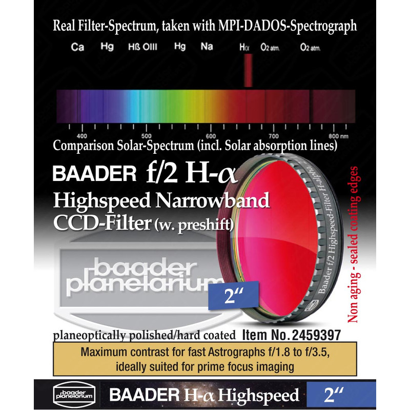 Filtre Baader H-alpha Highspeed f/2 2"