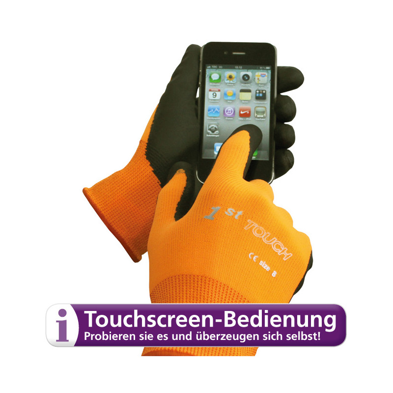 1st Touch Handschuh für Touchscreens, Größe 10