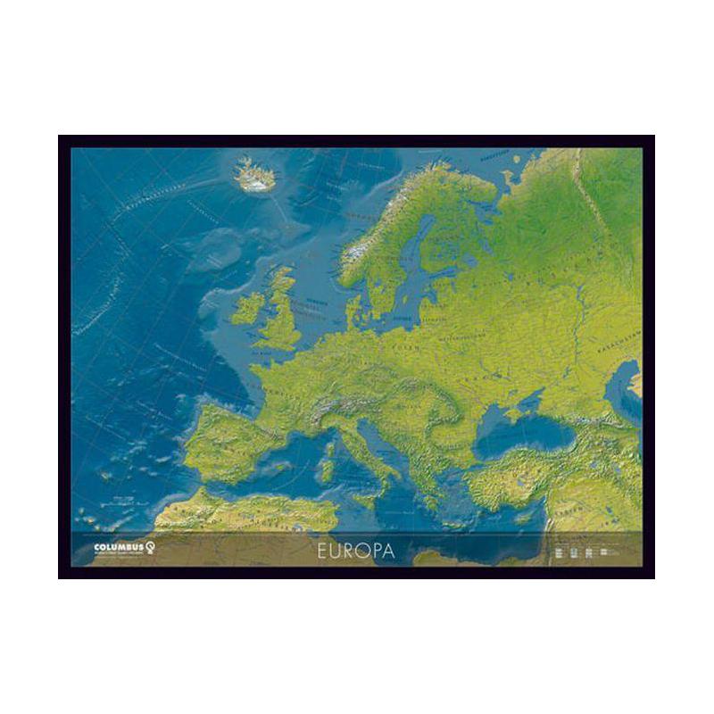 Carte des continents Columbus Europe