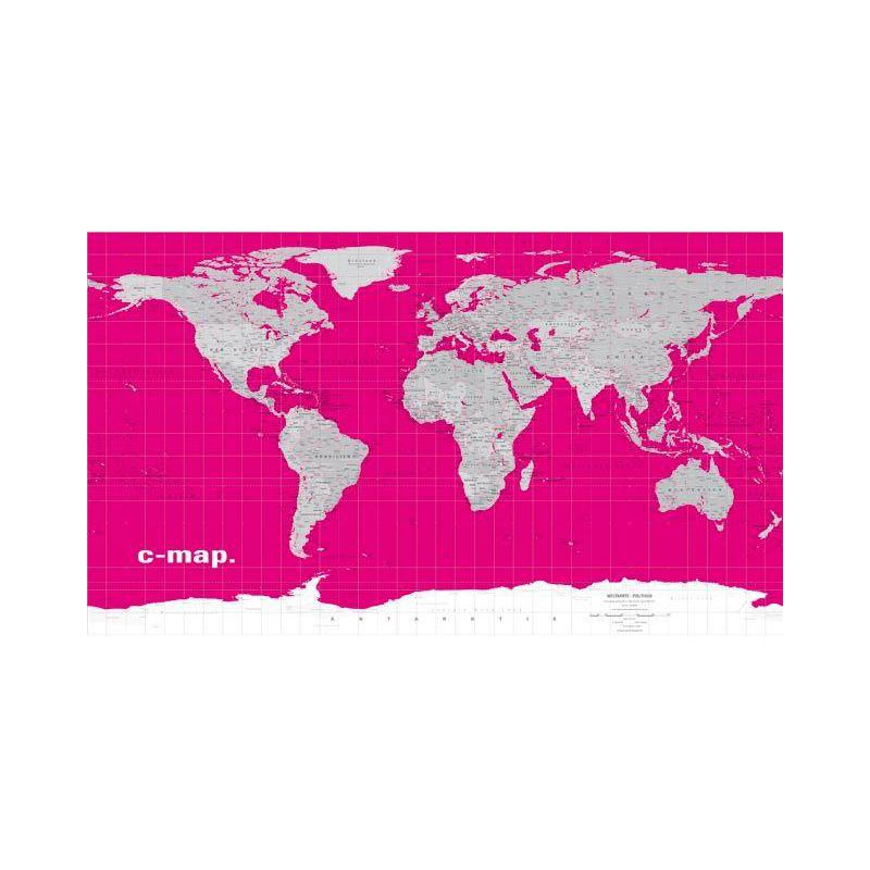 Mappemonde Columbus C-Map carte mondiale '' magenta ''