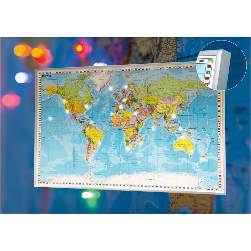 Stiefel Mappemonde à picots lumineux LED